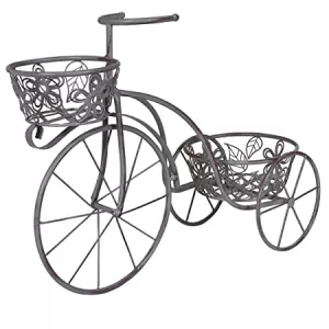 Image of Charles Bentley Decorative Penny Farthing Tricycle Planter - Distressed White