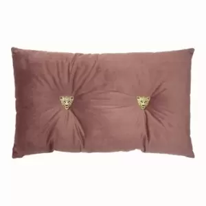 Image of Panther Velvet Cushion Rose