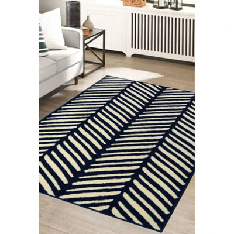 Image of Homemaker Herringbone Rug - Blue Blue 60x100cm