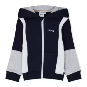 Image of Boss Logo Zip Hoodie Infants - Blue