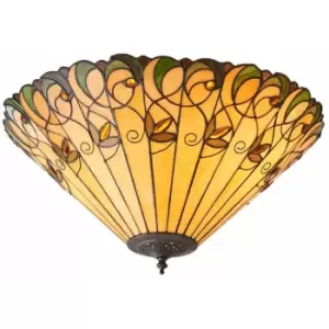 Image of Ceiling light 50cm Jamelia, glass and metal