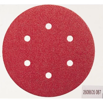 Image of Bosch Red Wood Sanding Disc 150mm 150mm Assorted Pack of 6