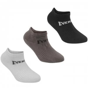 Image of Everlast 3 Pack Trainer Socks Junior - Blk/Gry/Whi