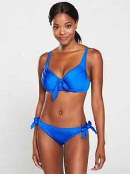 Image of Pour Moi Azure Tie Side Bikini Brief - Deep Blue, Deep Blue, Size 8, Women