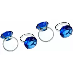 Image of Premier Housewares - Sapphire Diamante Napkin Rings - Set of 4