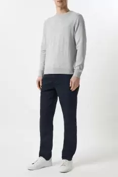 Image of Regular Fit Navy Chino Trousers