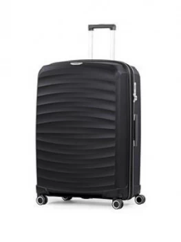 Image of Rock Luggage Sunwave NT55501 8 Wheel Large Black Suitcase