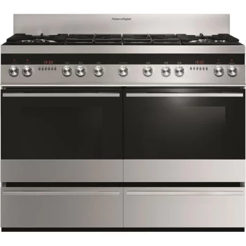 Image of Fisher & Paykel Designer OR120DDWGX2 120cm Dual Fuel Range Cooker - Stainless Steel - A/A Rated