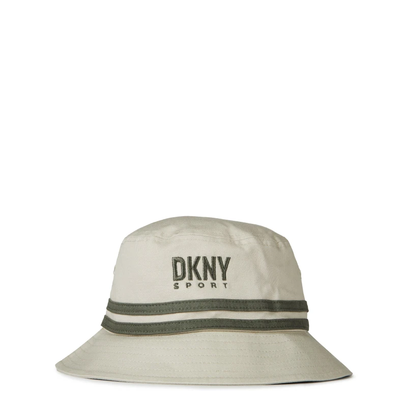 Image of DKNY Stripe Bucket Hat Bucket Hats Mens Beige 41690270050