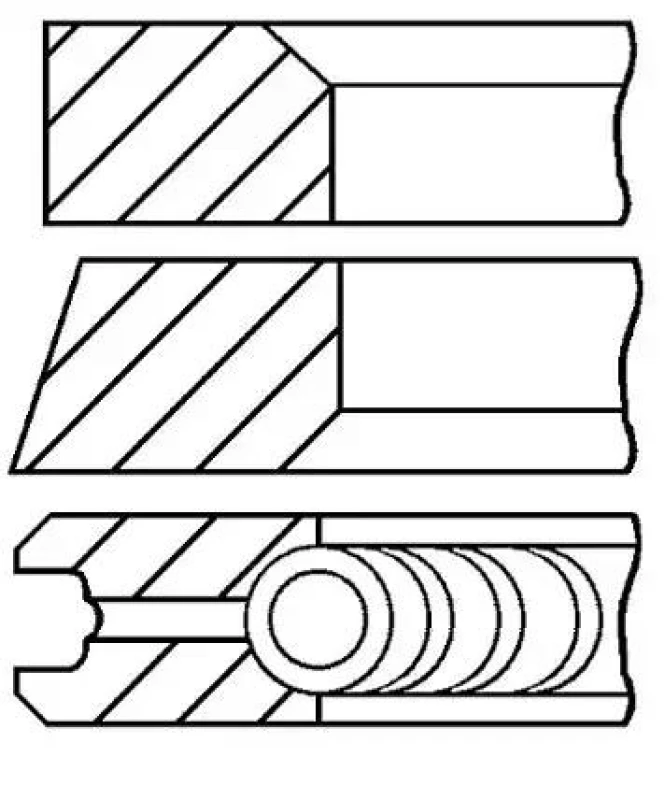 Image of GOETZE ENGINE 08-422300-00 Piston Ring Kit Cyl.Bore: 80mm Piston Ring Kit (444)