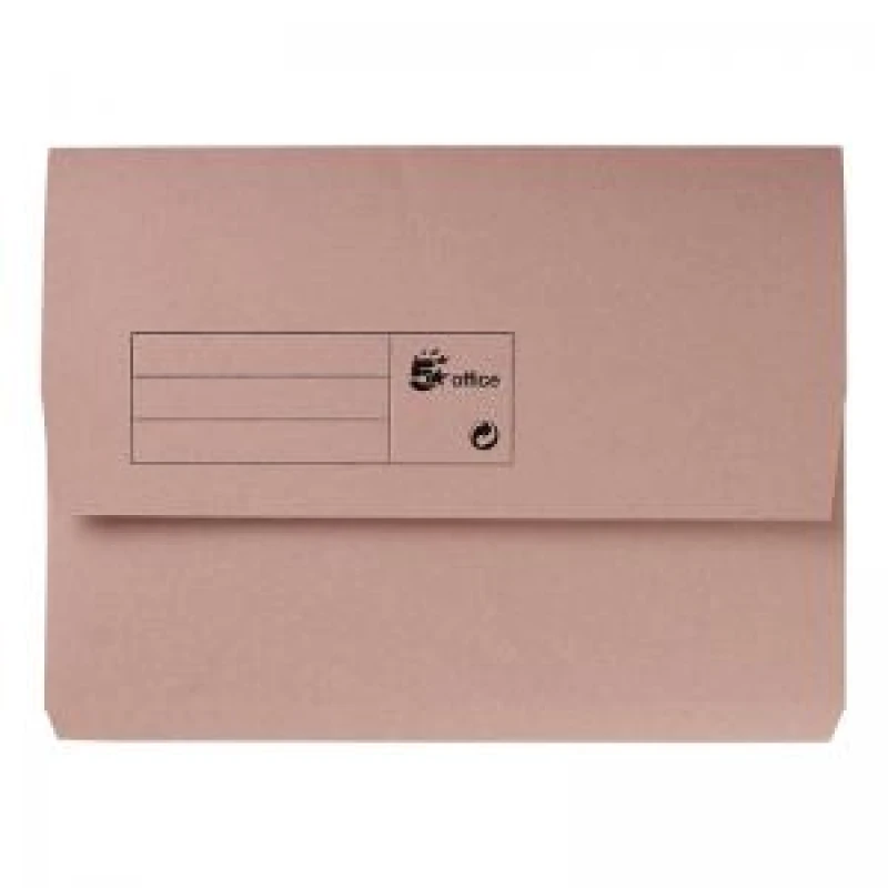 Image of 5 Star office 5 Star Office Document Wallet Half Flap 285gsm Recycled Capacity 32mm A4 Buff (Pack of 50) 913845