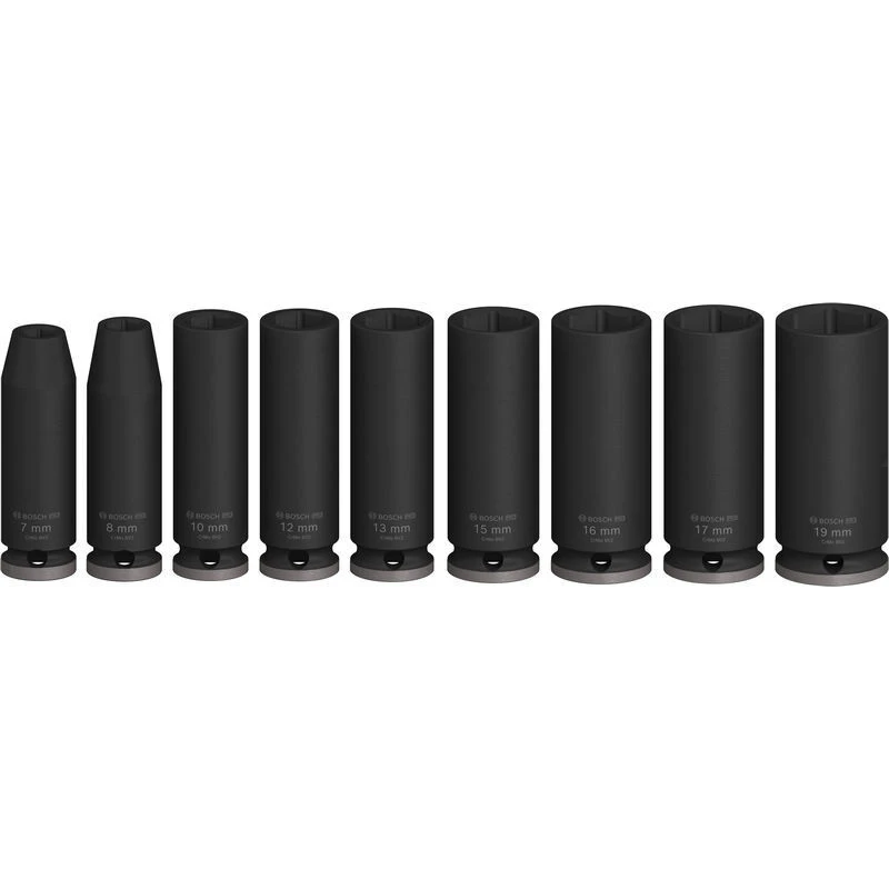 Image of Bosch Nutsetters & sockets sets PRO Impact Socket Set 3/8" Deep 9pcs 2608003037 2608003037
