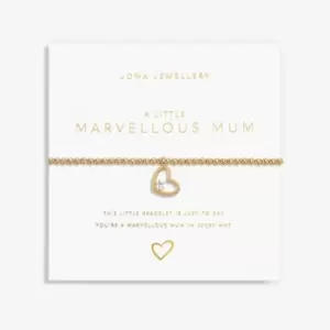 Image of Gold Marvellous Mum Gold 17.5cm Stretch Bracelet 6177