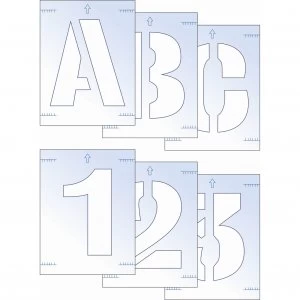 Image of Scan Letter and Number Stencil Kit 25mm