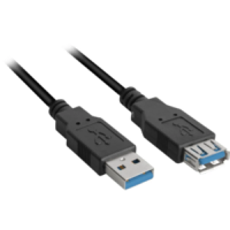 Image of Sharkoon 3m. 2xUSB3.0-A USB cable USB 3.2 Gen 1 (3.1 Gen 1) USB A Blac