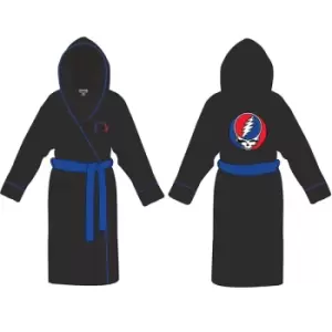 Image of Grateful Dead - Steal Your Face Unisex Large - X Large Bathrobe - Black