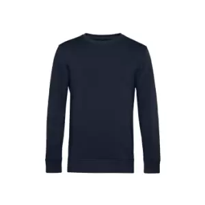 Image of B&C Mens Organic Crew Neck Sweat (M) (Navy Blue)