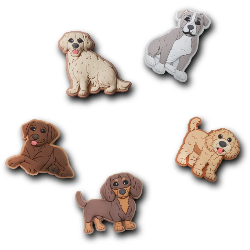 Image of Crocs Jibbitz Crocs Doggie Doodle (x5) Marron Unisex TU