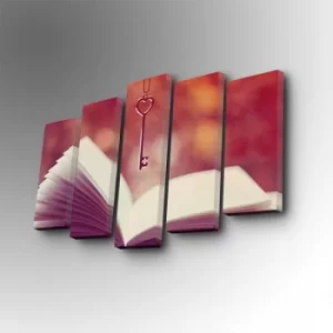 Image of 5PUC-156 Multicolor Decorative Canvas Painting (5 Pieces)