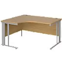 Image of Dams International Left Hand Ergonomic Desk MCM14ELSO 1,400 x 1,200 x 725 mm