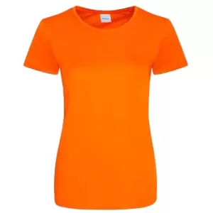 Image of AWDis Just Cool Womens/Ladies Girlie Smooth T-Shirt (XL) (Electric Orange)