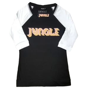 Image of Jungle - Colour Logo Ladies Medium T-Shirt - Black,White