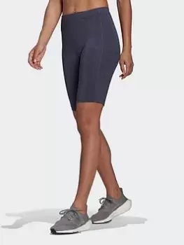 Image of adidas Fastimpact Running Bike Short Tights, Blue, Size S, Women