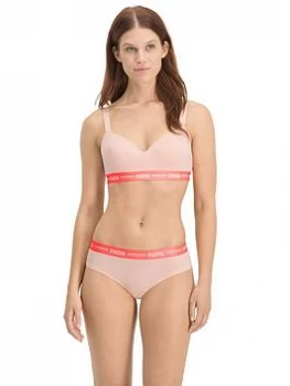 Image of Puma Women 2 Pack Brazilian Briefs - Light Pink