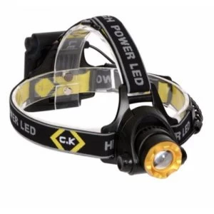 Image of C.K Tools 200 Lumen Bright IP64 Rated Large LED Head Lamp Torch Flashlight