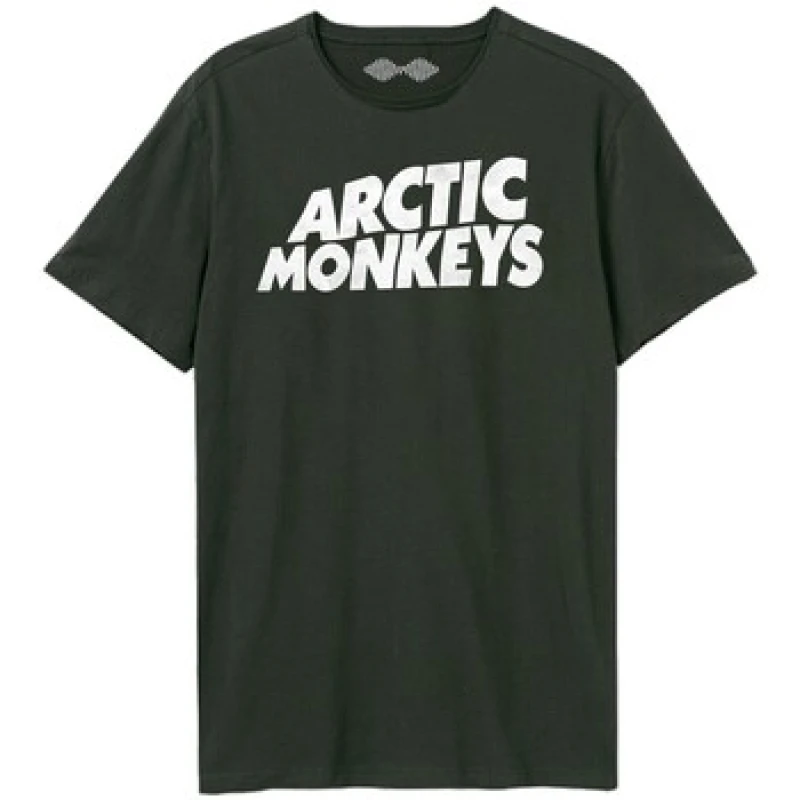 Image of Amplified Amplified Men Wave Logo T-Shirt in Charcoal Size: X-Small Charcoal XS Male 5063574151931