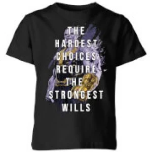 Image of Avengers The Strongest Will Kids T-Shirt - Black - 3-4 Years