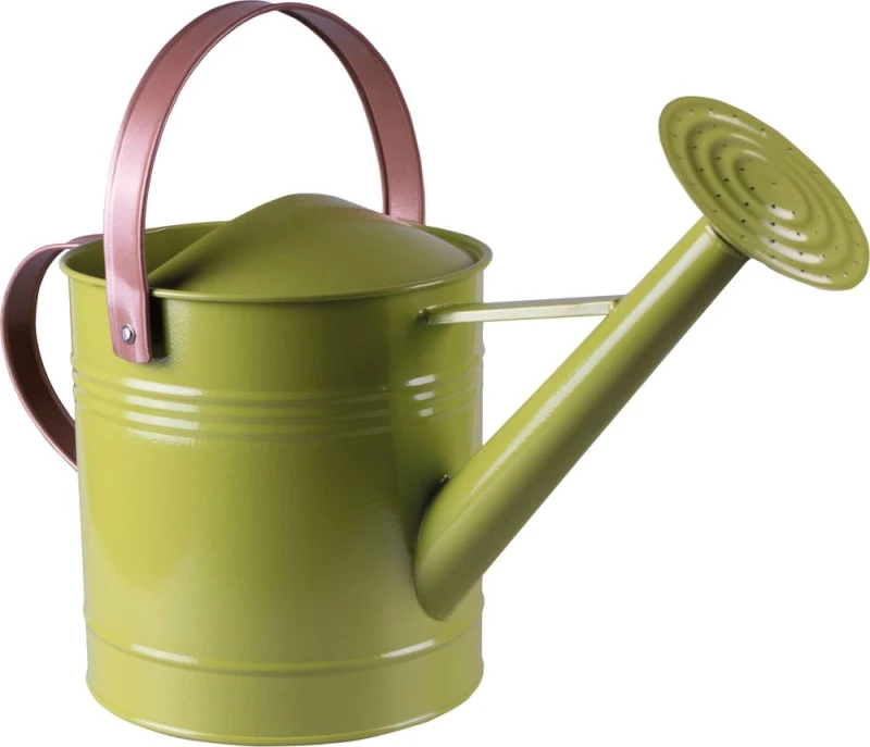 Image of St Helens Metal Watering Can with Sprinkler Nozzle & 4.5 Litre Capacity Green Green Unisex