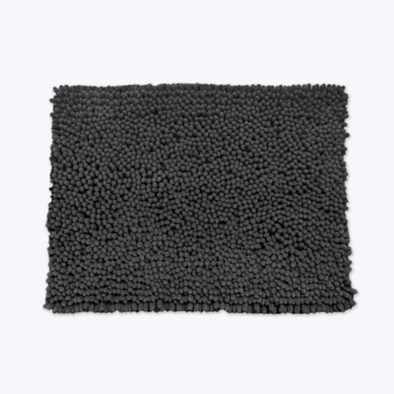 Image of Allure Bath Fashions Jumbo Bobble Bath Mat - Non Slip, Luxury Deep Pile Bath Rug - Charcoal Grey