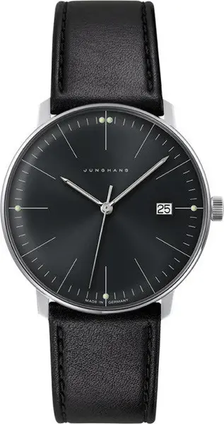 Image of Junghans Watch Max Bill Gents Quartz - Black JGH-051