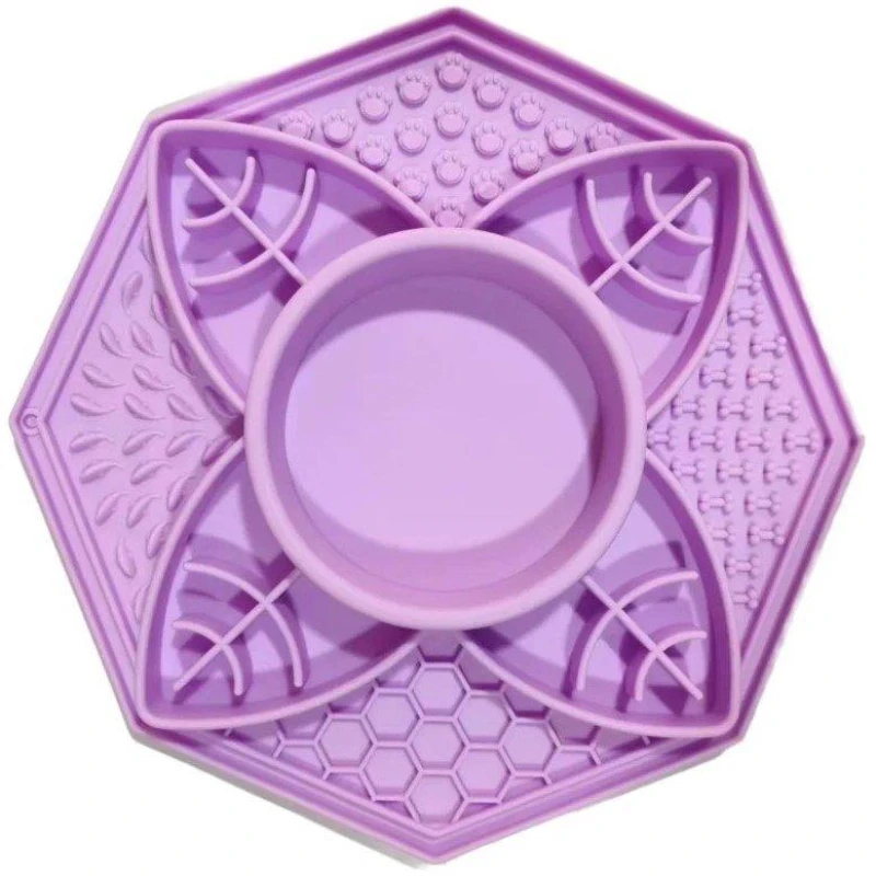 Image of Parallax Flower Lick Mat - Purple Purple One Size