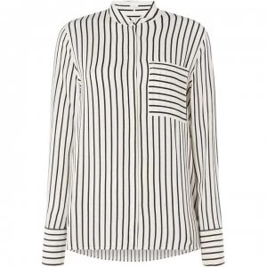Image of Linea Stripe blouse - Black & Ivory