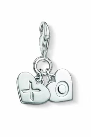Image of Ladies Thomas Sabo Sterling Silver Charm Club Hearts Charm 1314-001-12