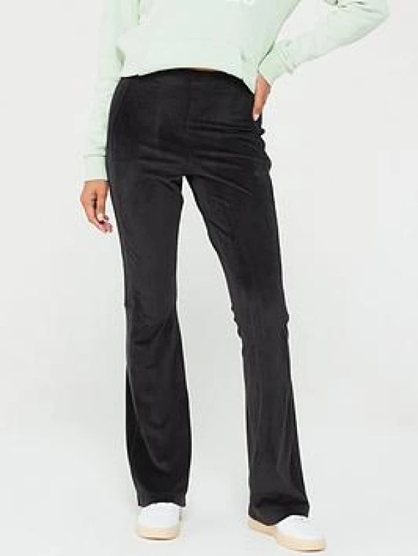 Image of Tiro Cut 3 Stripes Flared Leggings in Velour