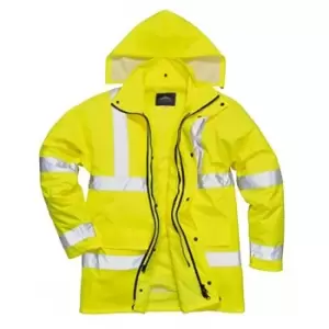 Image of Portwest Mens Hi-Vis 4-In-1 Traffic Jacket (S) (Yellow)
