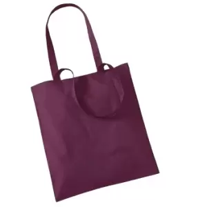 Image of Westford Mill Promo Bag For Life - 10 Litres (Pack Of 2) (One Size) (Burgundy)