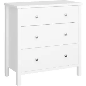 Image of Tromso 3 Drawer Chest Pure White