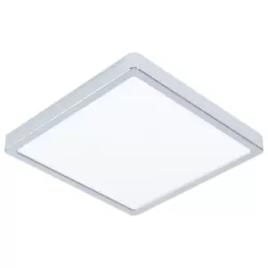 Image of Wall Flush Ceiling Light Colour Chrome Shade White Plastic Bulb LED 20W