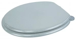 Image of Croydex Quartz Flexi-Fix Toilet Seat - Silver