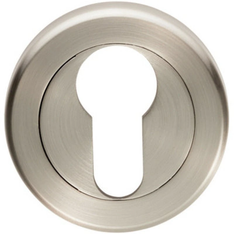 Image of Loops 51mm Euro Profile Escutcheon Chamfered Edge Concealed Fix Satin Nickel Metallics unisex