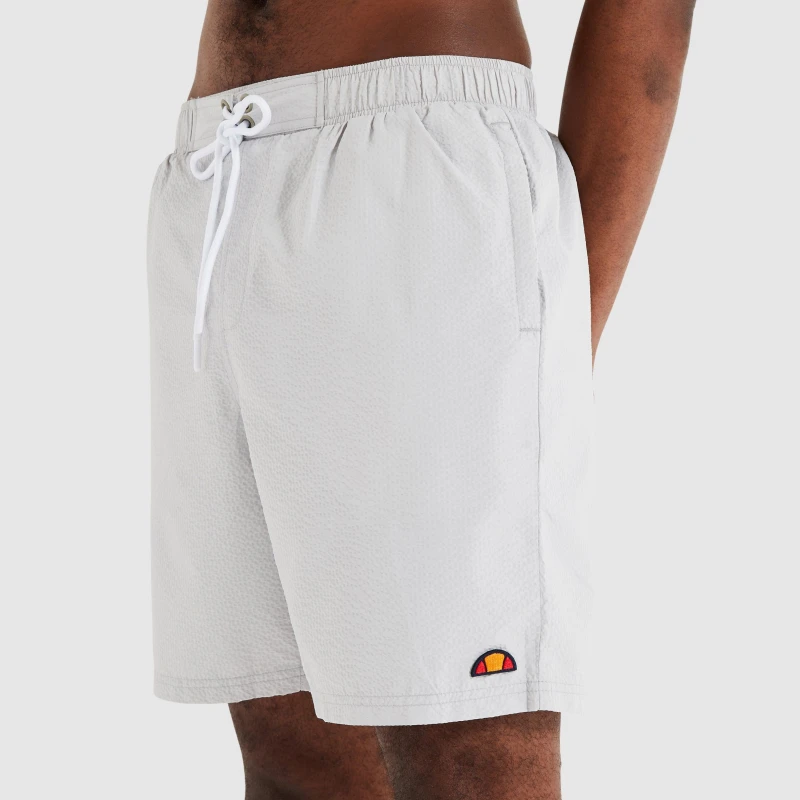 Image of Ellesse Mens Segnato Swim Short in Light Grey Size: Small Light Grey Male S