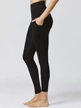 Image of TLC Sport Performance Tummy Control Extra Strong Compression Pocket Detail Legging - Black Size M Inside Leg 29, Women