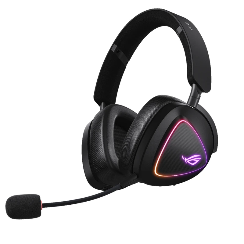 Image of ASUS ROG Delta II Wireless Gaming Headset (50mm Titanium Drivers, ROG SpeedNova, 10mm Super-Wideband Mic, 110-HR Battery, DualFlow Audio, BT, 2.4GHz,