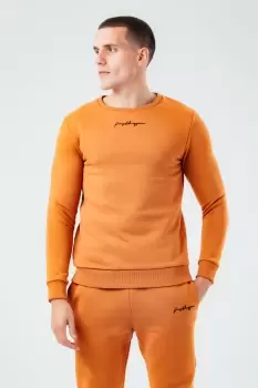 Image of HYPE Burnt Orange SCRIBBLE mens CREW NECK