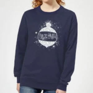 Image of Harry Potter Yule Ball Baubel Womens Christmas Sweatshirt - Navy - M