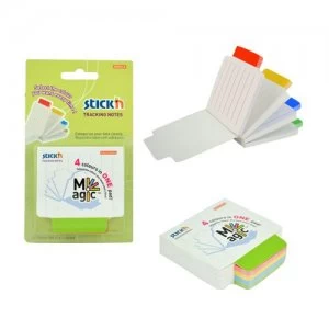 Image of Stickn Magic Tracking Notes 70x70mm 100 Sheet Pad White